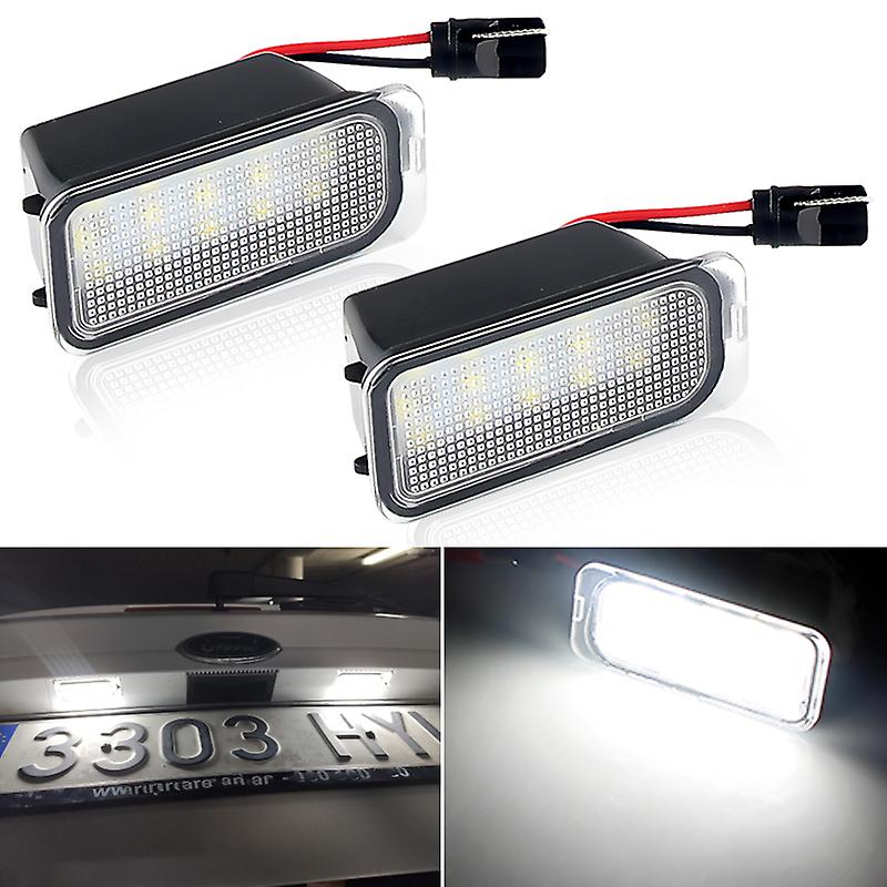 2pcs License Plate Light Fits For Jaguar Xf X250 Xj X351 White Canbus 2pcs Led Number License Plate Lights Lamp