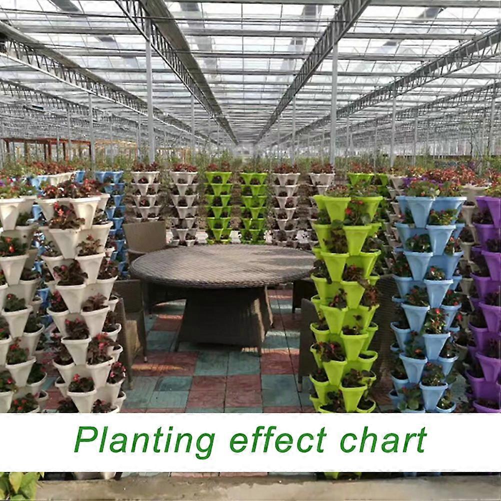 Superimposed 3D Flower Pot Multi Layer Strawberry Basin Plastic Planter