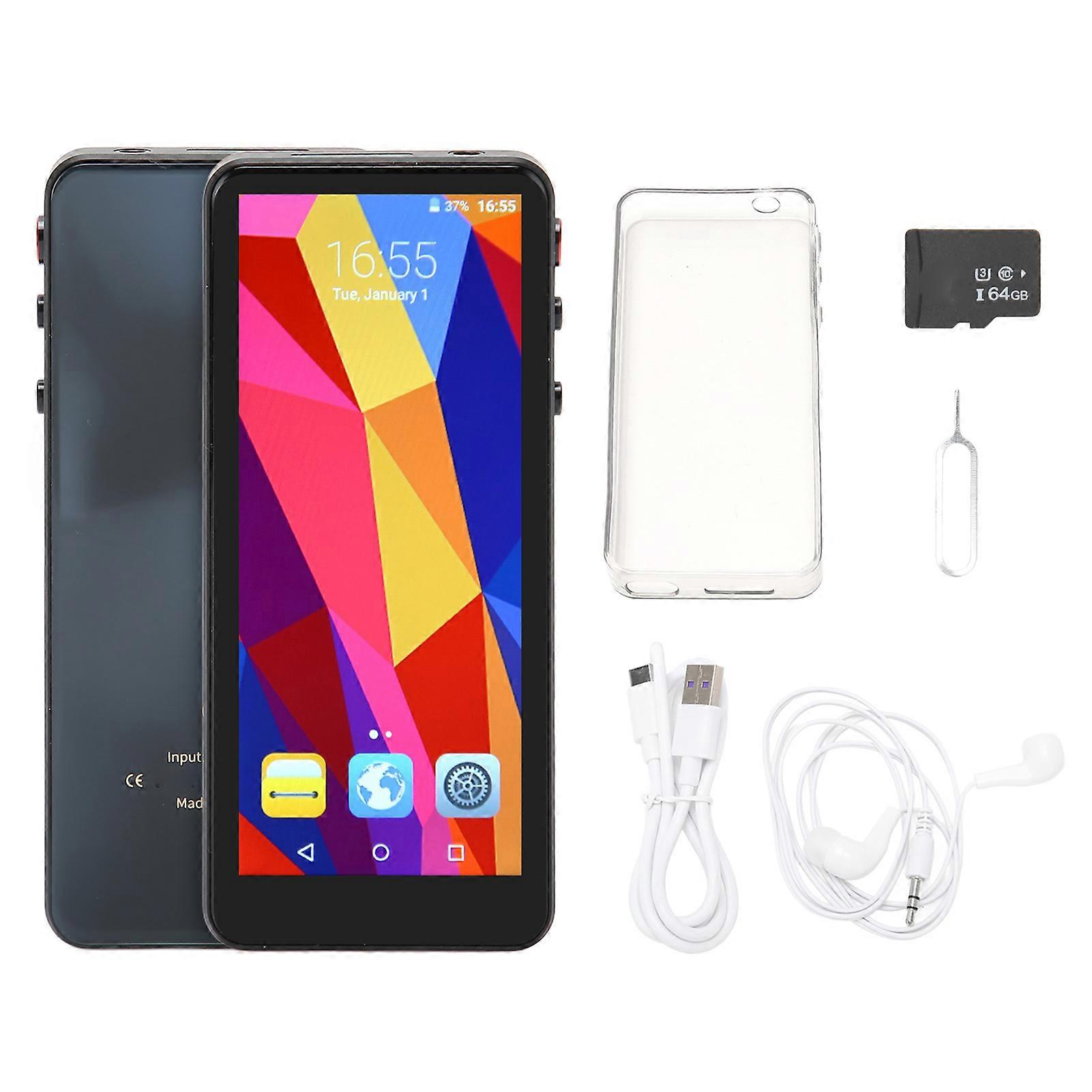 Lettore Mp4 Portatile Per Android 4 Pollici Full Touch Screen Hd Riduzione Del Rumore 8 Core Bluetooth 5.0 Wifi Lettore Mp4 Con Scheda Di Memoria Da 64 GB