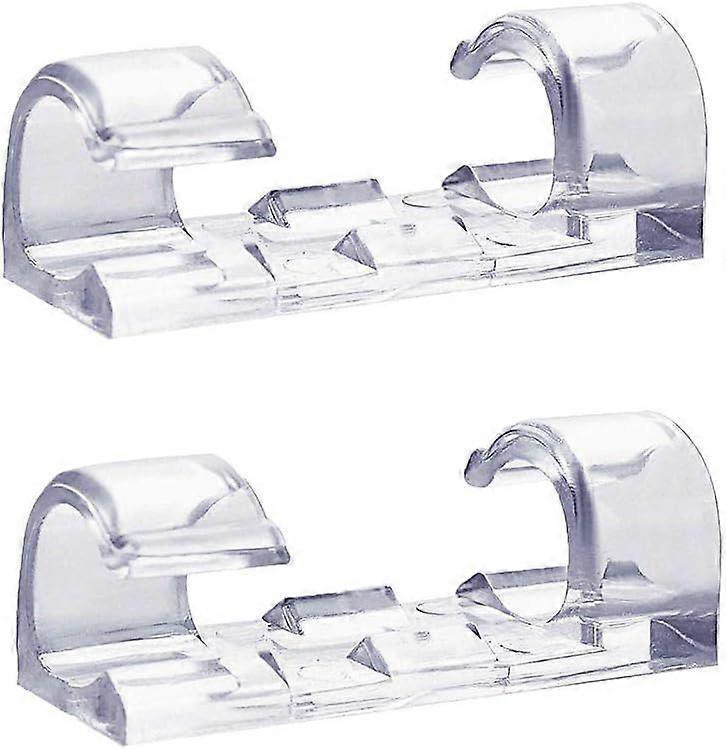 60PCS Transparent Cable Clips, Strong Self Adhesive Cable Tidy Wire Holder, Durable Mount-Round Plastic