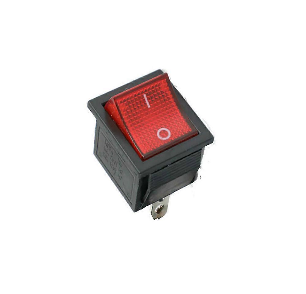 4 Terminal ON/OFF Toggle Switch, Red Light (2 Pack)