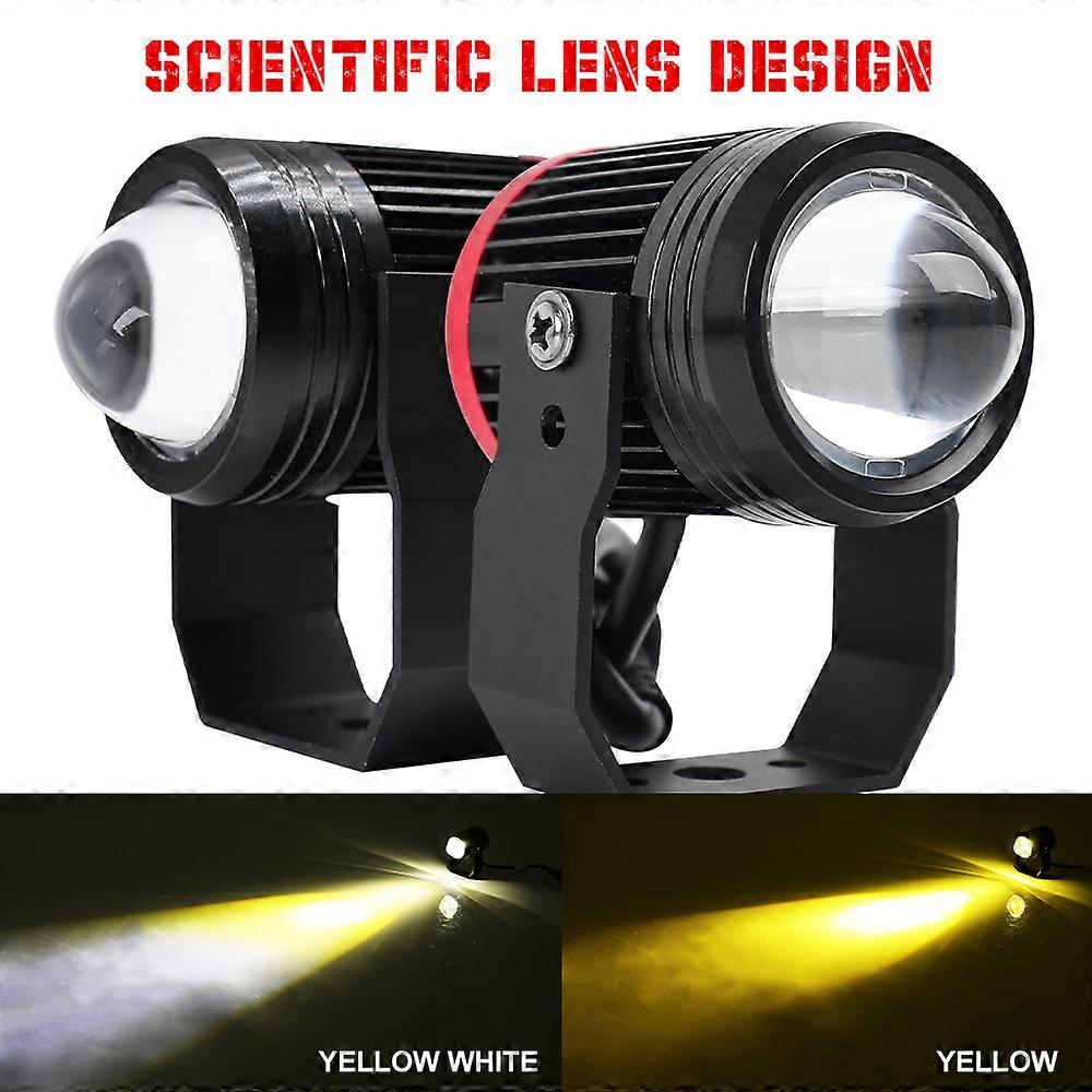 12v 24v Motorcycle LED Fog Lights ATV Driving Fog light Spotlight Projector Lens Super Bright Electric Motor Fog Lamp