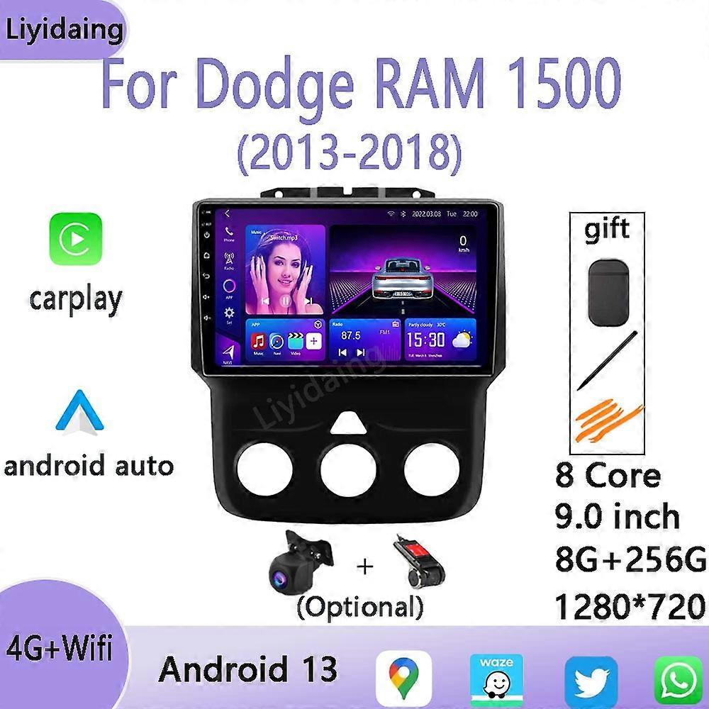 For Dodge RAM 1500 2013~2018 Car Radio Android 13 9 Inch RDS DSP StereoCarplay Multimedia Player Carplay Auto 5G Wifi WQ2491