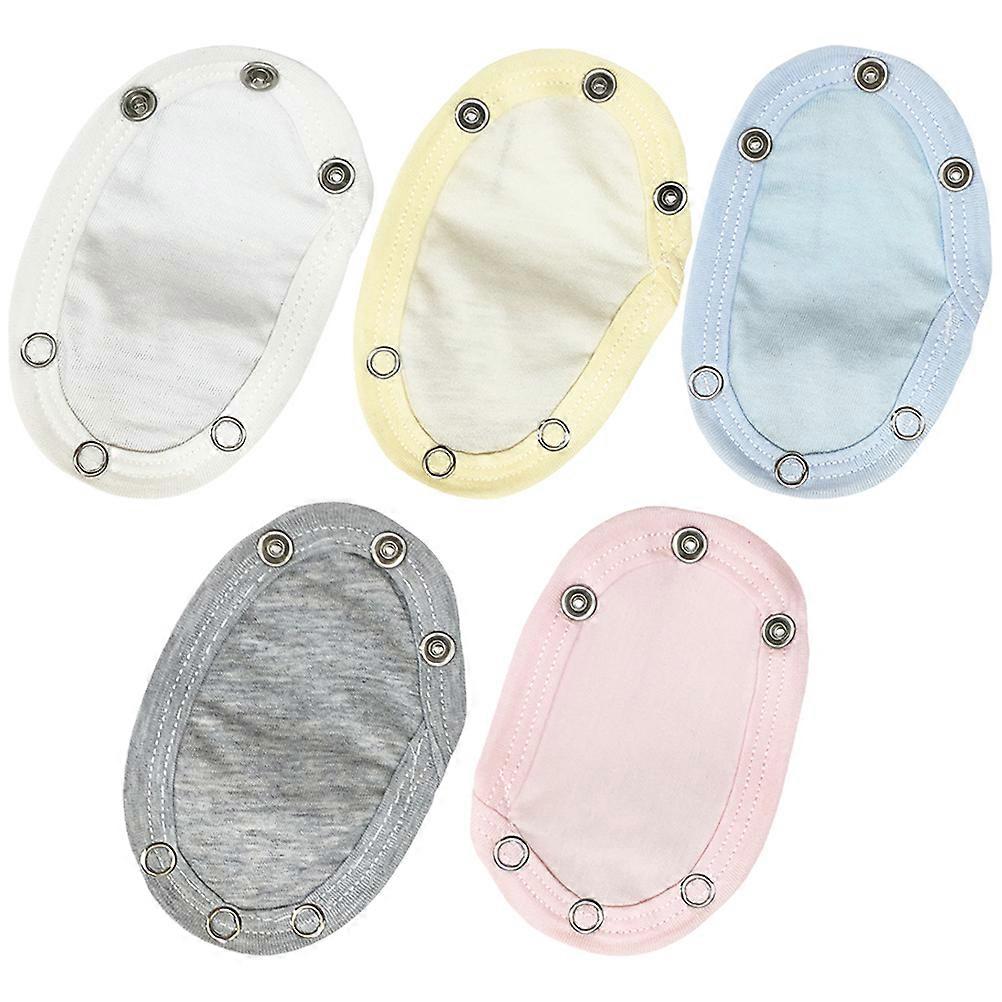 5pcs Monos de Algodón Extensor Niños Pequeños Bodysuit Snap Extender Bebé Body Extenders