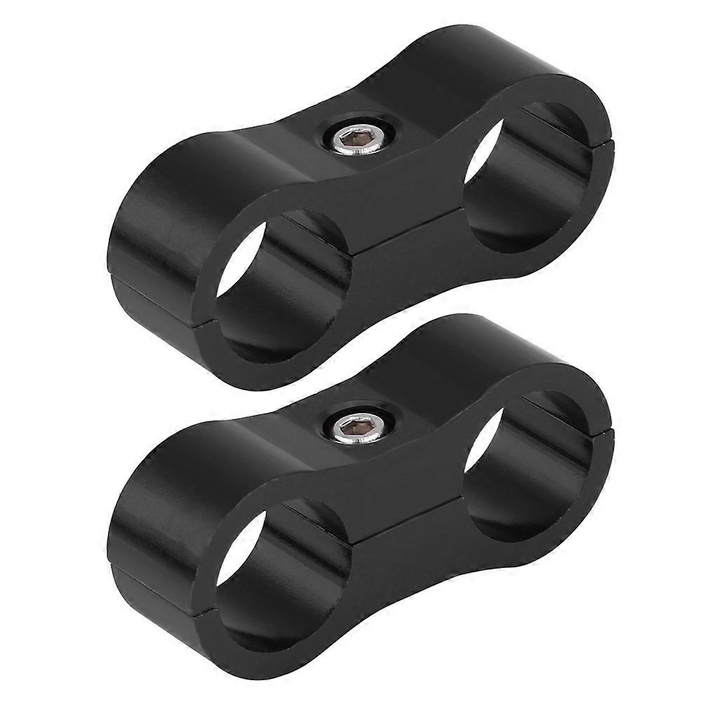 2 stk. AN6 flettet slangeskiller klemme fitting adapter beslag universal sort