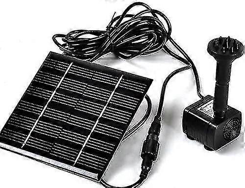 משאבת מים סולארית - מזרקת גינה, ספרינקלר בריכה, משאבת בריכה, אקווריום, מיכל דגים עם פאנל סולארי נפרד וכבל באורך 3 מטרים ומרסס 4