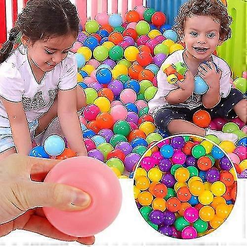 100pcs כדורי כדור פלסטיק רך - כדורי צעצוע לילדים - כדור בור לשחק אוהל, בריכה מים צעצועים, בריכת ילדים, קישוט המסיבה, אביזרי Photo Booth צבעוני