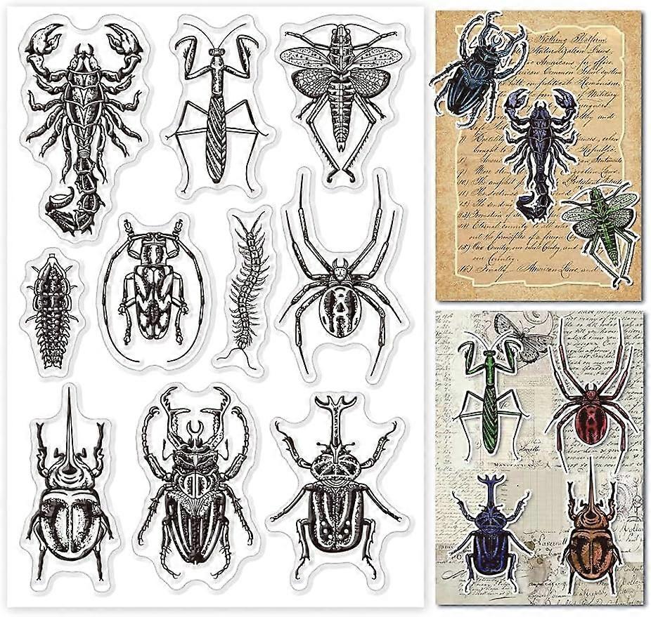 1Sheet Insect Silicone Clear Stamp Seals