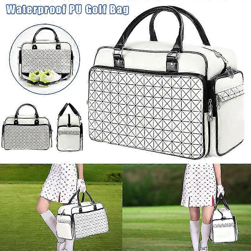 ゴルフ服バッグ防水服バッグPu大容量独立靴袋2ウェイジッパー