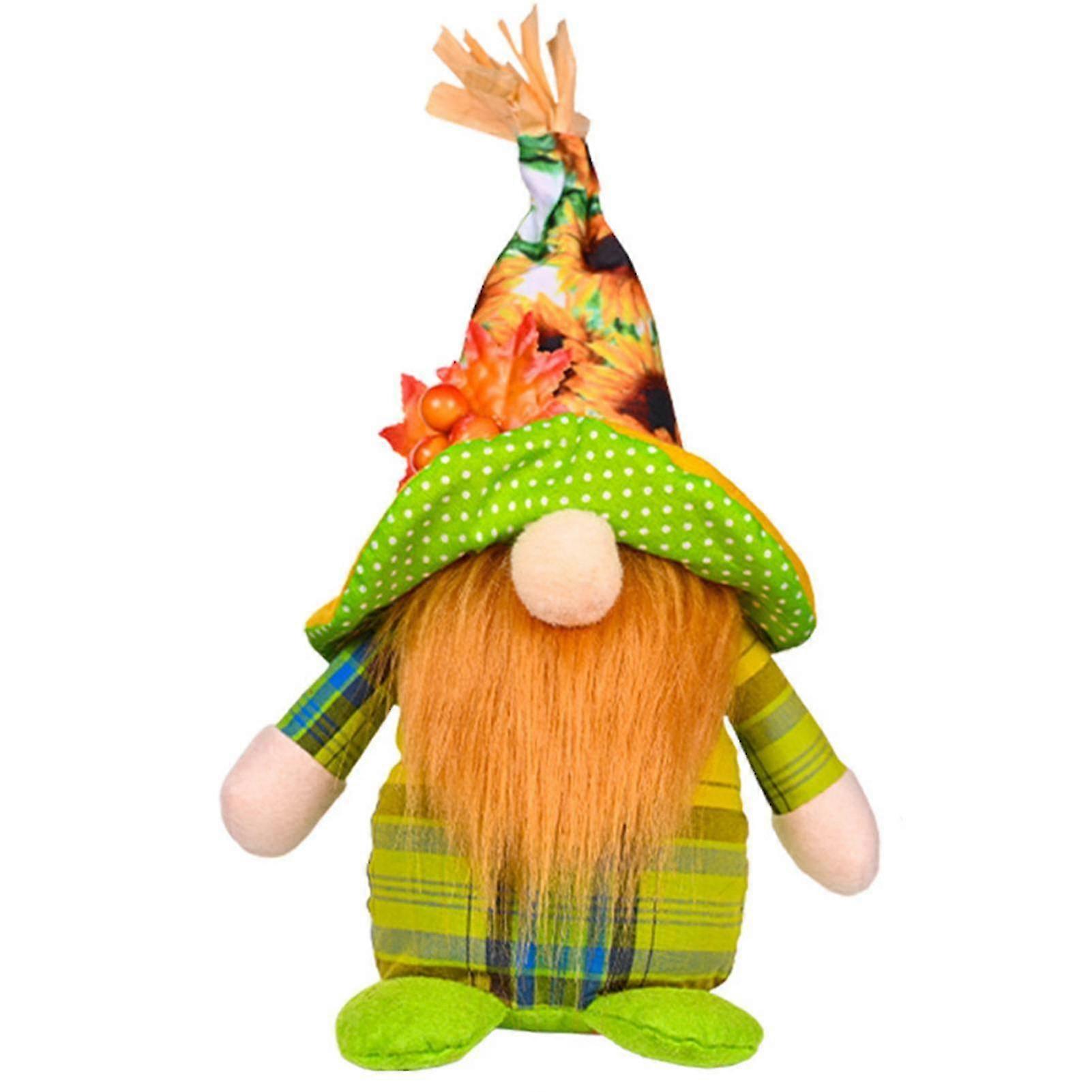 Summer Gnomes Decorations Fluffy Gnomes Maple Leaf Hat For Desktop Ornaments