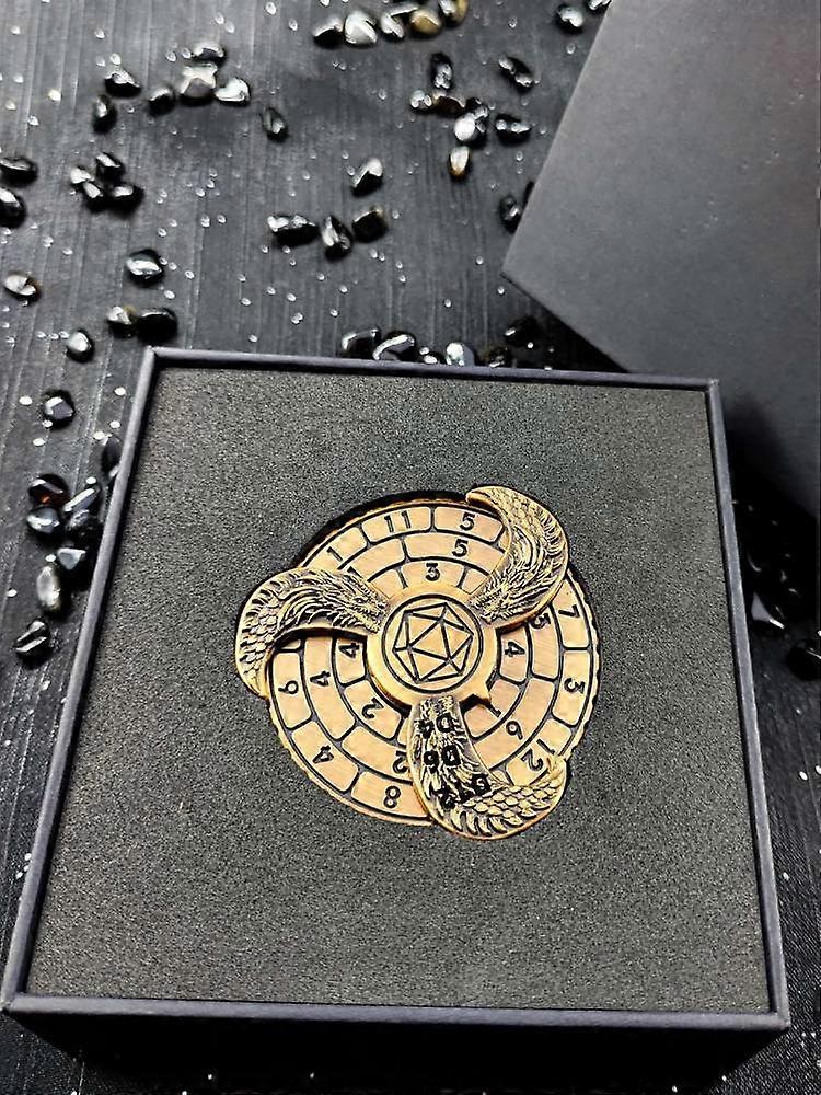 Dnd Metal Fingertip Gyro Dice For Dungeons And Dragons Game Dice, Dnd Spinner Dice, Dragon Compass Dice, Rotating Roulette Dice
