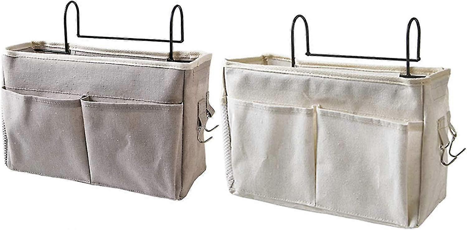 2Piece Bedside Organizer, Hanging Bedside Pockets, Bedside Table Hanging Storage Bag, Bedside Storage Pocket