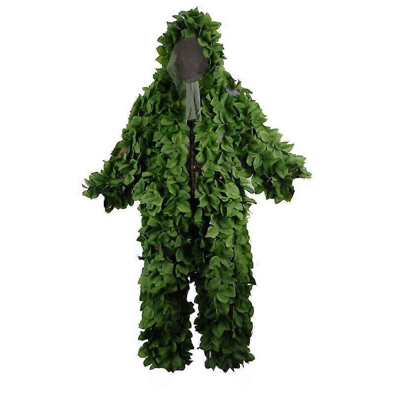 Woodland Military Camouflage Ghillie Suits Åndbart Mesh+Green Blade Sniper Tøj til Forest Hunting Sniper Ghillie Suits