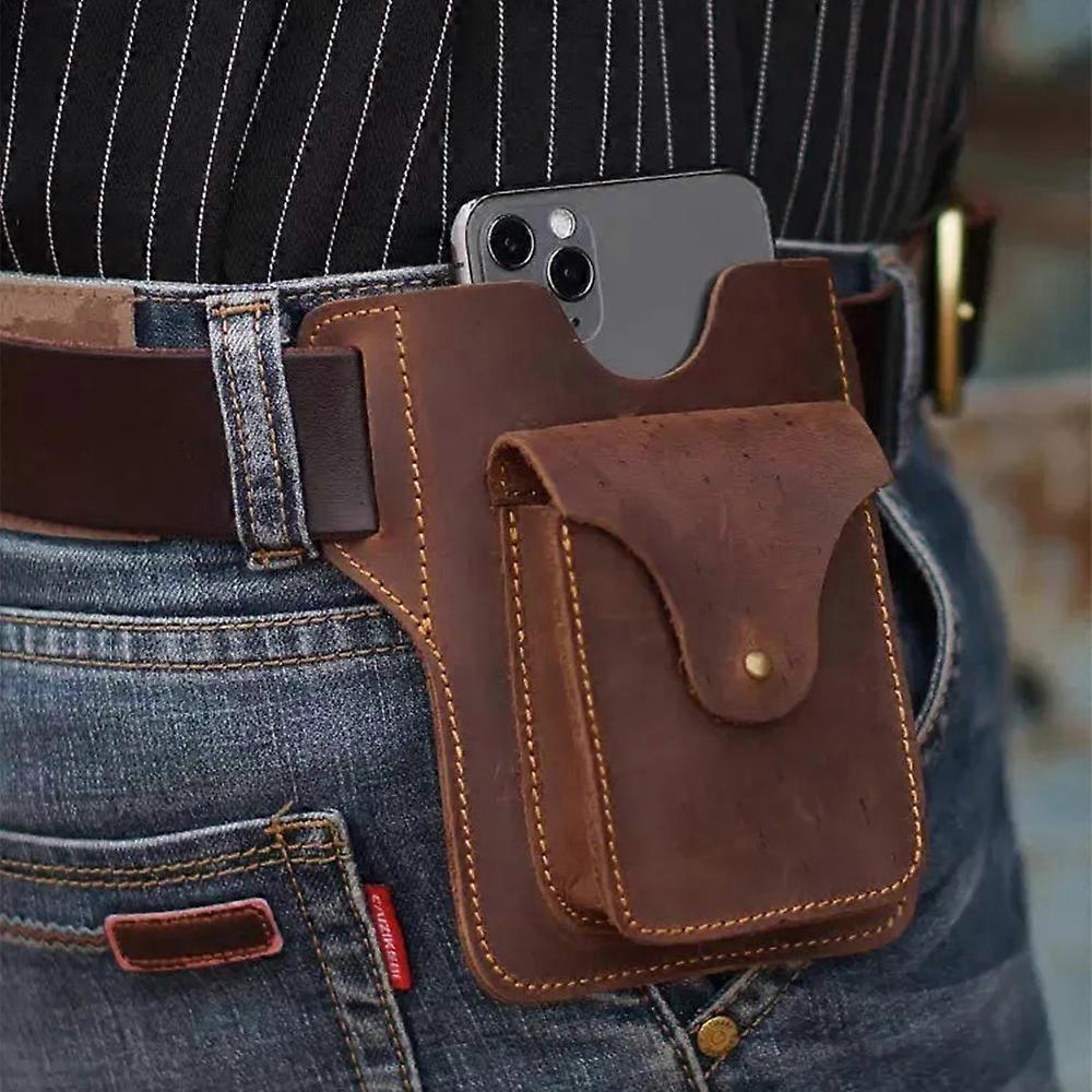 Étui Ceinture Universel Pour Téléphone - 14cm De Haut, 2cm D'épaisseur - Vintage, Fabriqué En France