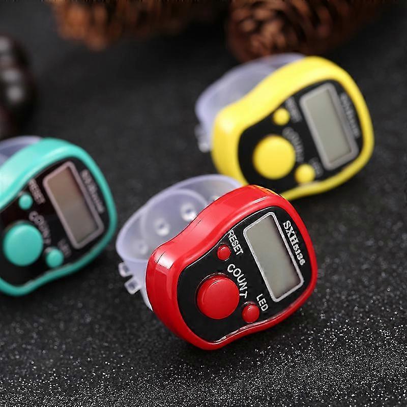 2 Piecess Hand Held Useful Digital Display Knitting Crochet Stitch Row Tally Blue Pink Counter Knitting Row Counter