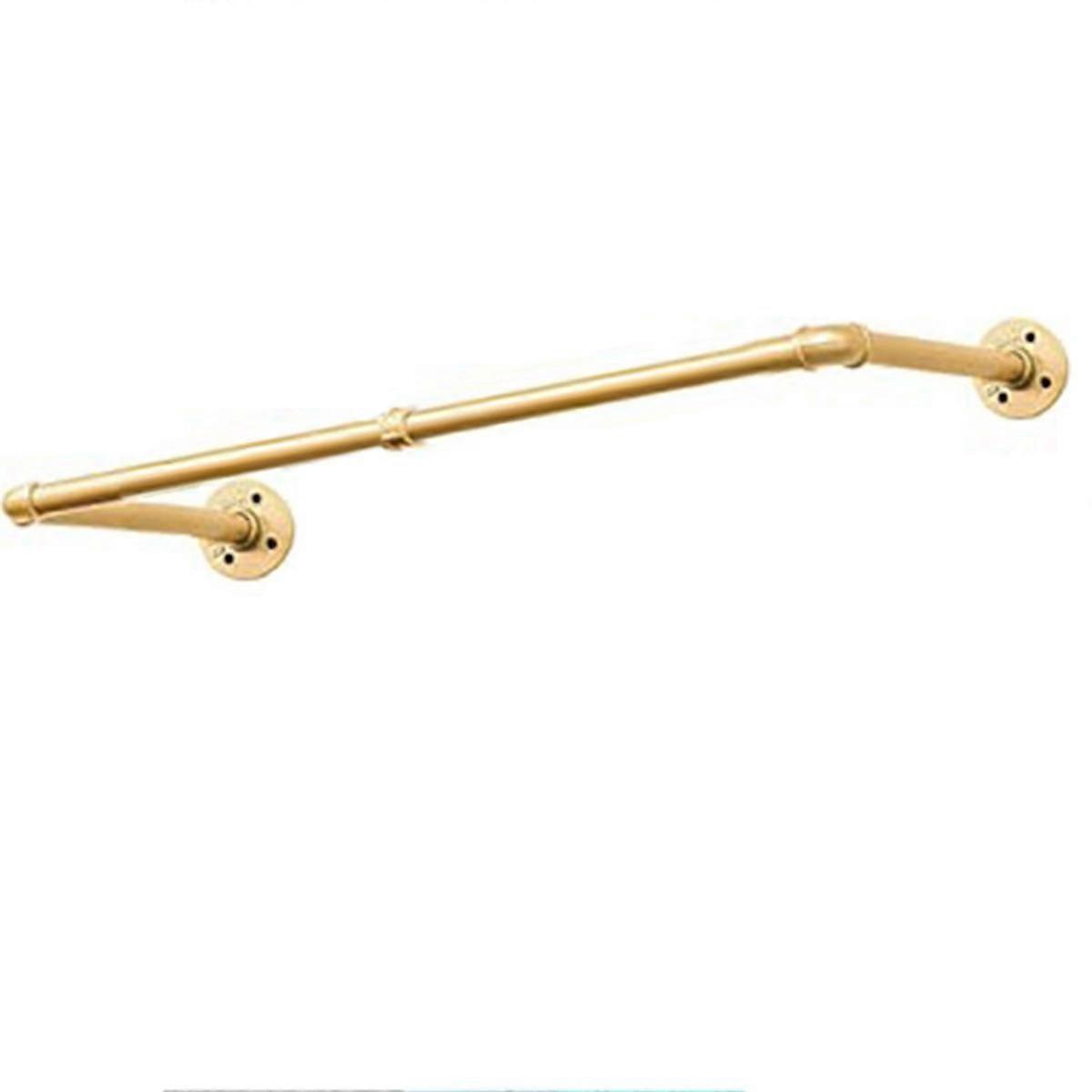 Industrial Pipe Clothes Rack Wall Mounted Heavy Duty Pipe Shelves for Hanging Clothes Coats Laundry