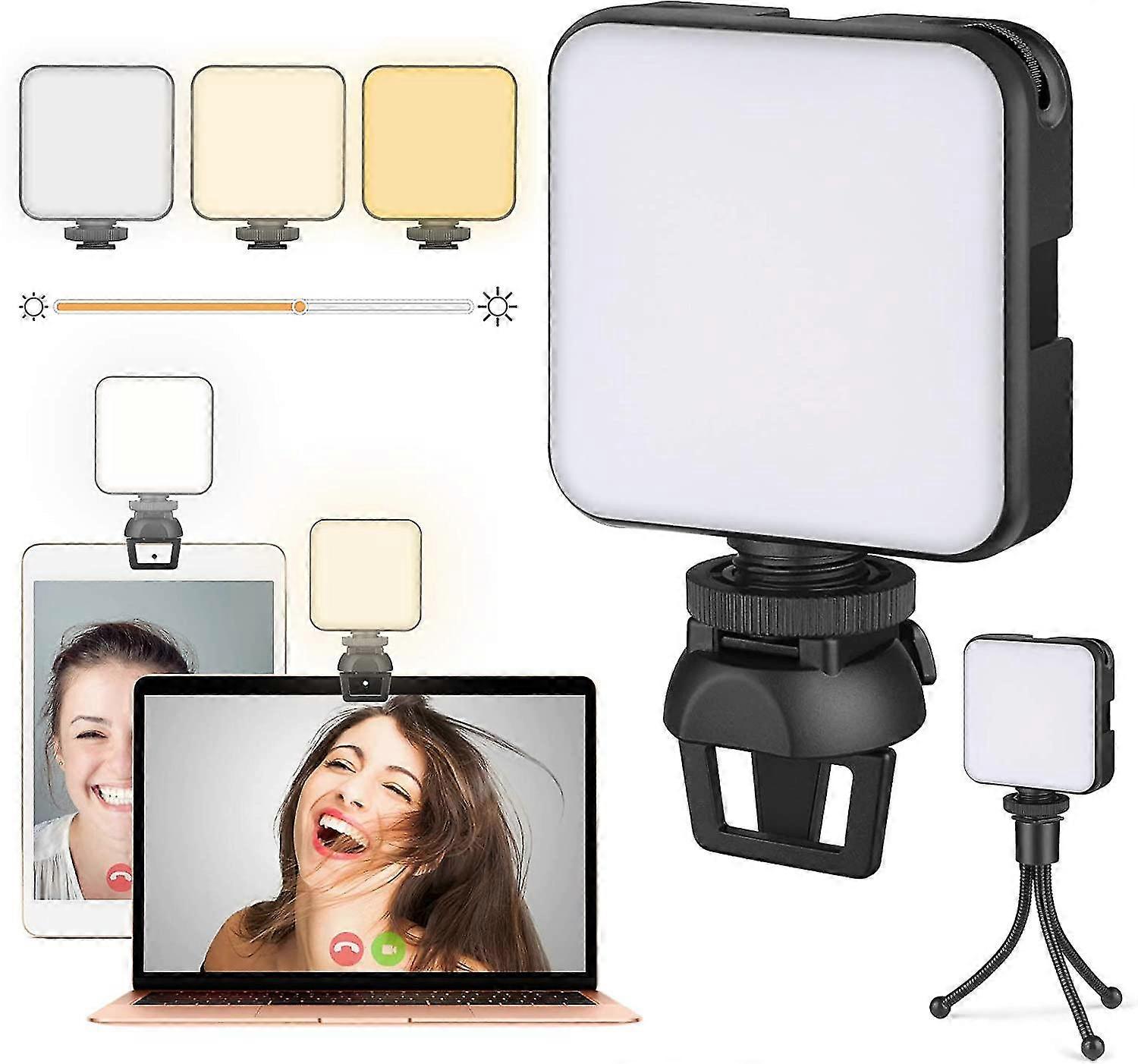 Video Conference Lighting Kit, Laptop Light, Webcam Lighting With Clip, Zoom Light Laptop Computer, Zoom Meeting, Remote Working, Streaming And Self B