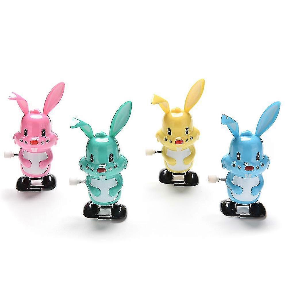 Random 1 Pcs Wind Up Rabbit Colorful Funny Somersault Walking Clockwork Toys