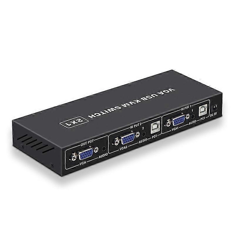 USB-Switch-Selektor Vga Kvm Switcher Box Hub Adapter 1 Port Out 2 In Splitter