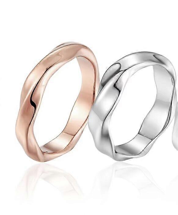 Stainless Steel Classical Simple Plain Dome Style Wedding Band Ring-2pcs9#