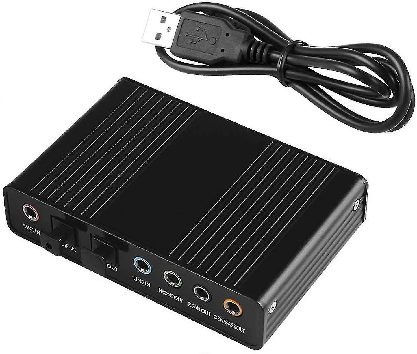 Usb 2.0 External Sound Card 6 Channel 5.1 Surround Optical S/pdif Audio Sound Card Adapter For Pc Laptop Recording