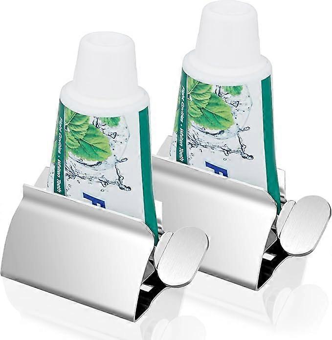 Toothpaste Squeezer, small Size Set of 2, Stainless Steel Rolling Toothpaste Squeezer, Tube Squeezer, Toothpaste Roller, Kid Friendly