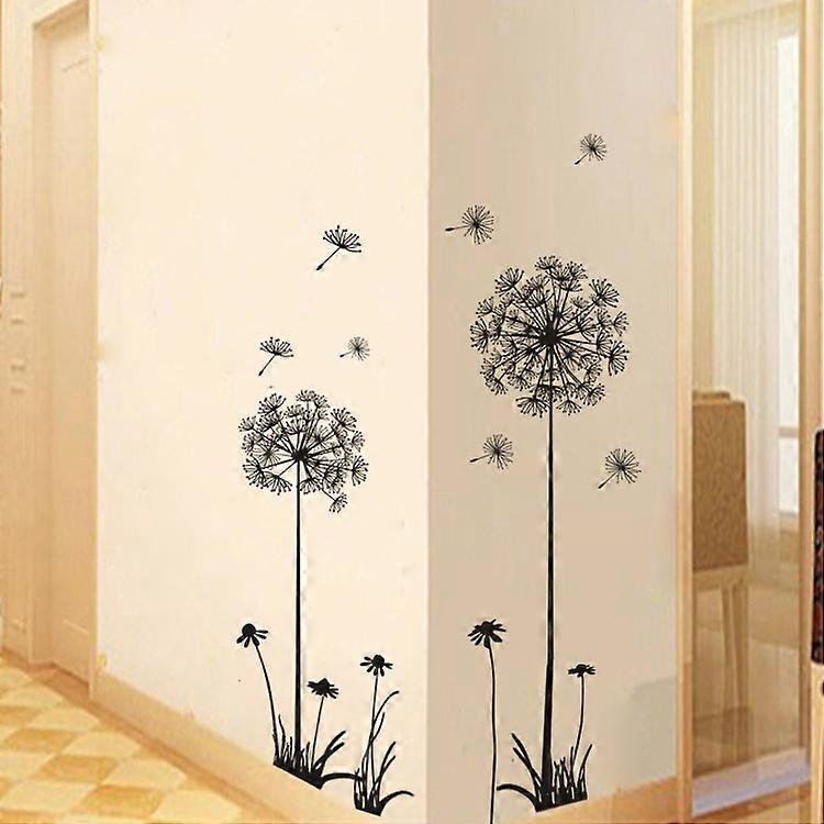 1pc Black Dandelion Wall Sticker
