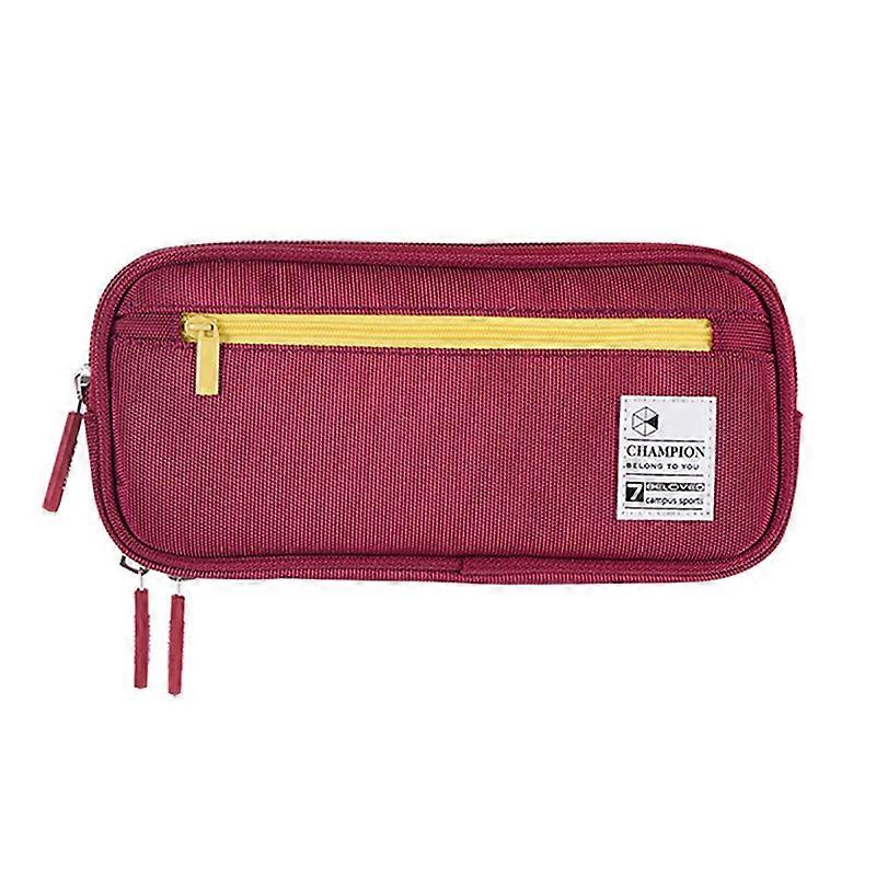 Multifunction Double Layer Zipper Pencil Case Pen Bag Stationery Storage Pouch