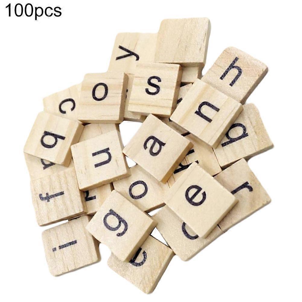 100Pcs English Alphabet Word Scrapbooking Letter Block Puzzle Kids Children Toy KAESI