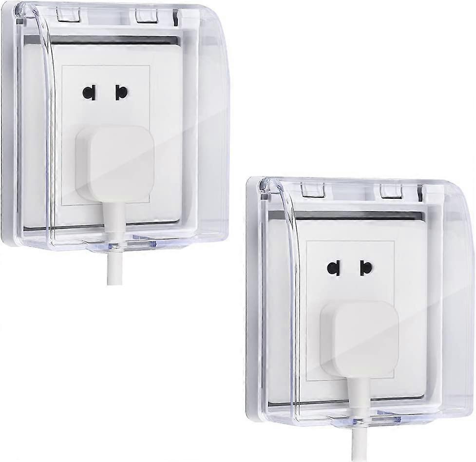 2 Pack Universal Socket Waterproof Box Wall Switch Socket Panel Panel Box, Switch Cover Protector