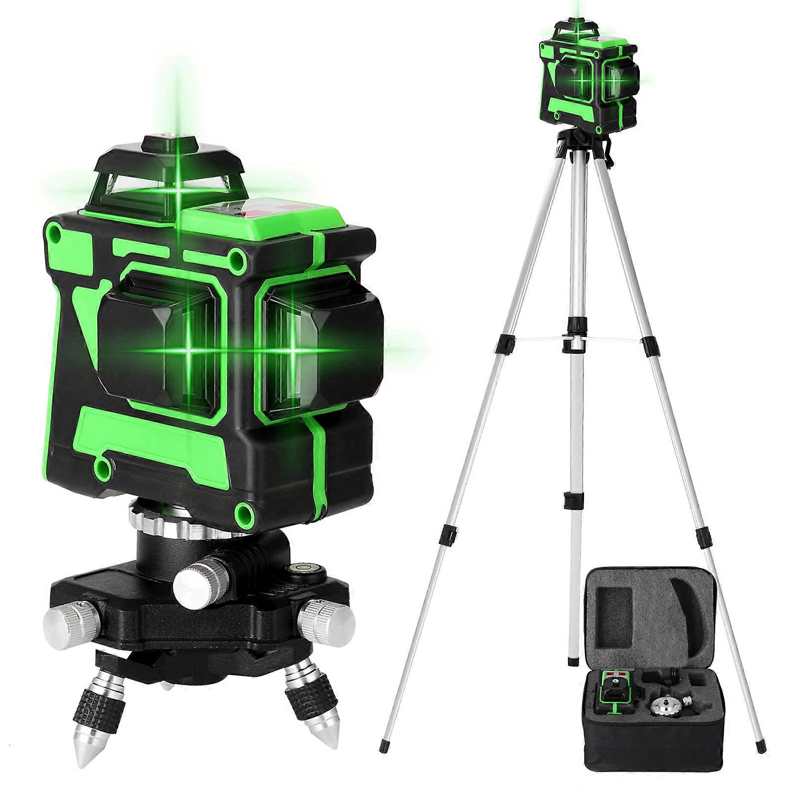 professional 3D 12 Lines Laser Level Tool level instrument Vertical Horizontal Lines with Self-leveling tripod for laser level