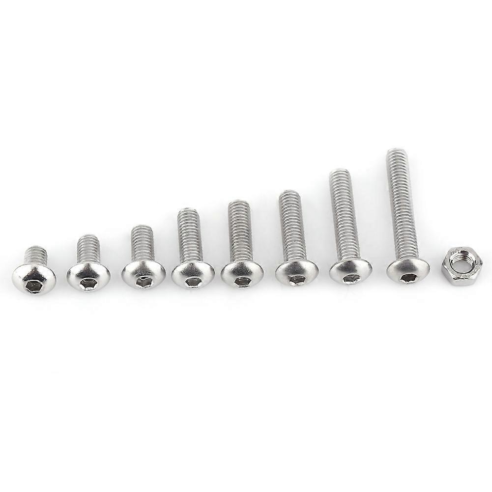 SS304 Steel Hex Socket M5 Screws Bolts and Nuts Fastener (Button head)