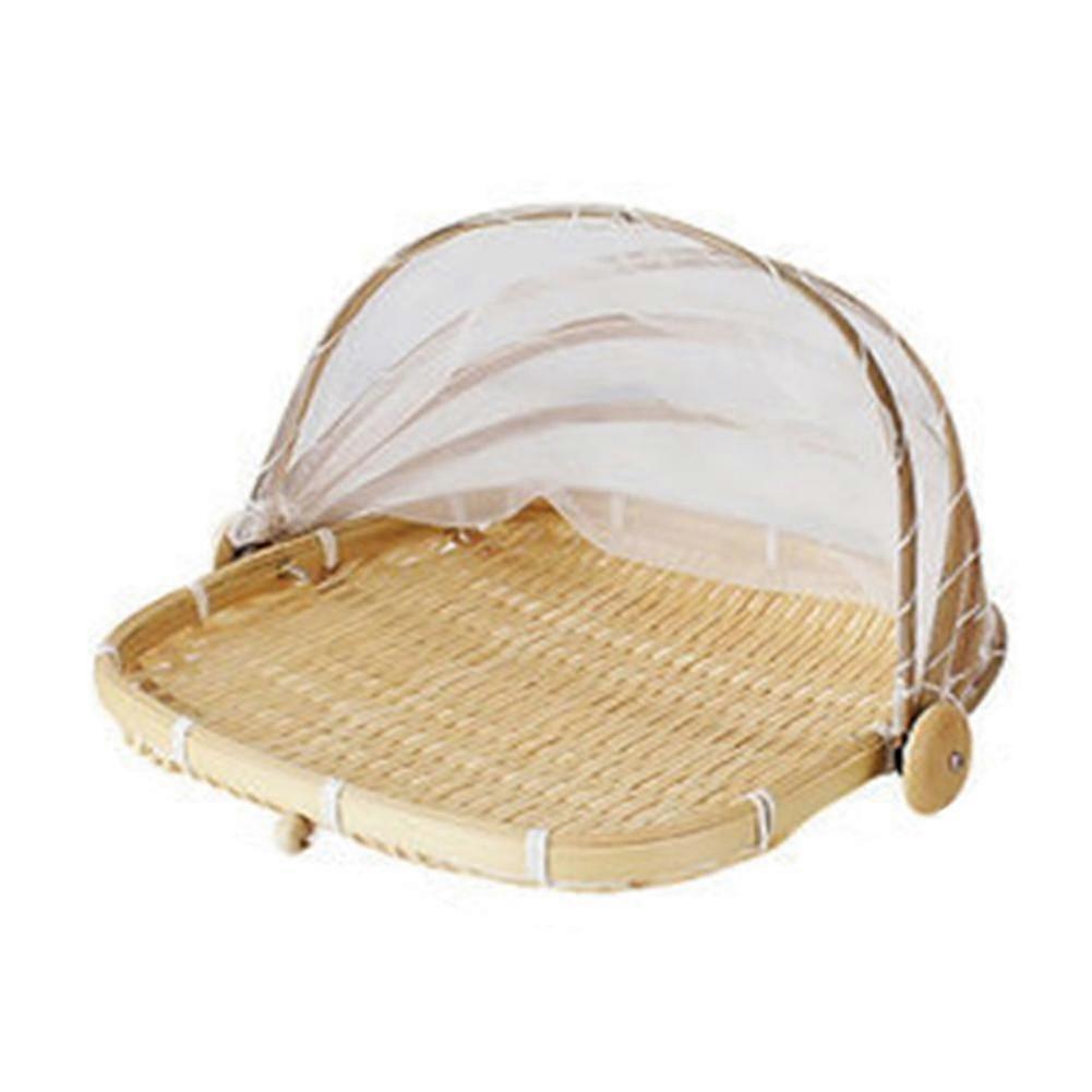 Handvävd matservering tältkorg bricka frukt grönsaker brödförvaringskorg utomhus picknicknät N