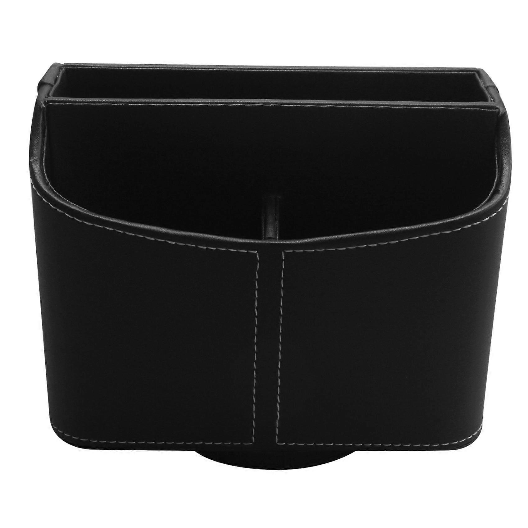 Leather Remote Control Holder, Spinning Desk TV Remote ,Bedside Table Organizer for Controller,Medi