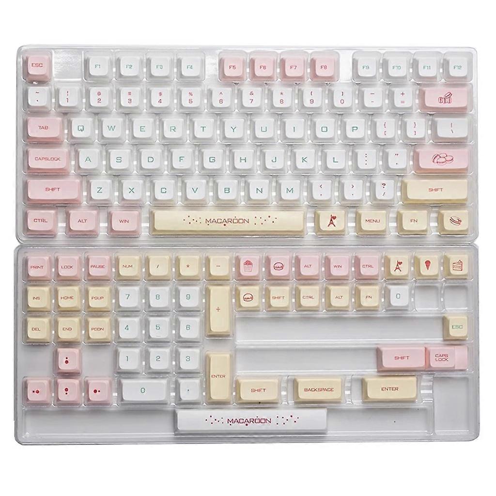 125 Keys XDA Profile Macaron Keycaps PBT DyeSublimation Keycap Set for Mechanical Gaming Keyboard Key Cap