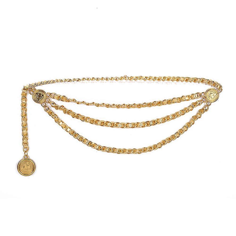 Kjedebelter for kvinner Midjekjedebelte Flerlags kropp magekjede - stil 1