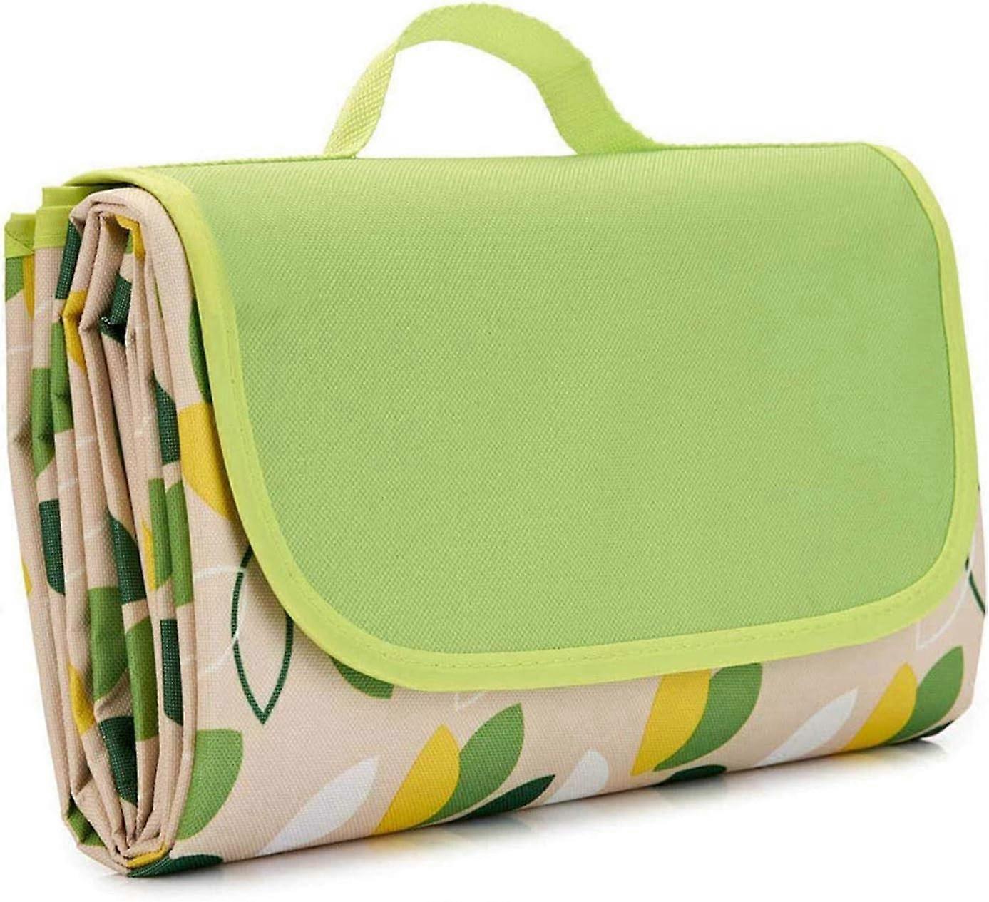 WJTG  Beach Mat Picnic Blanket, 145X 180 CM Large Waterproof Picnic Blanket with Handle, Beach Blanket forJ