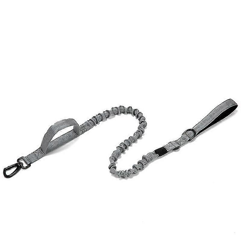 Military Bungee Dog Leash Elastic Leads Rope With 2 Padded Control Handle For Medium And Small Dogs With Reflective Strips
