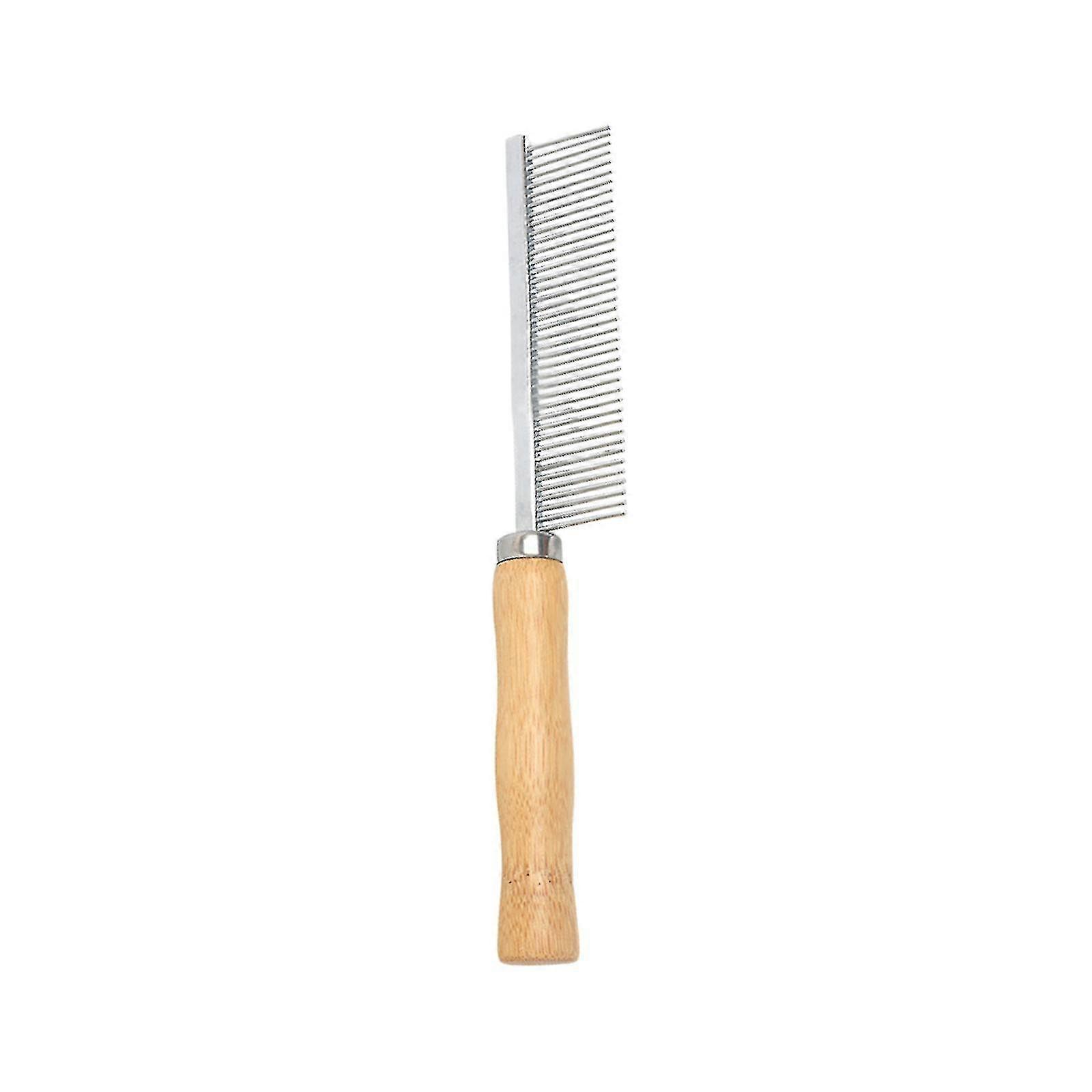 Cat Dog Comb, Pet Grooming Comb For Short Long Haired Dogs Cats Rabbit, Bamboo Handle Combgently Removing Tangles And Knotremove Prevent Fleas