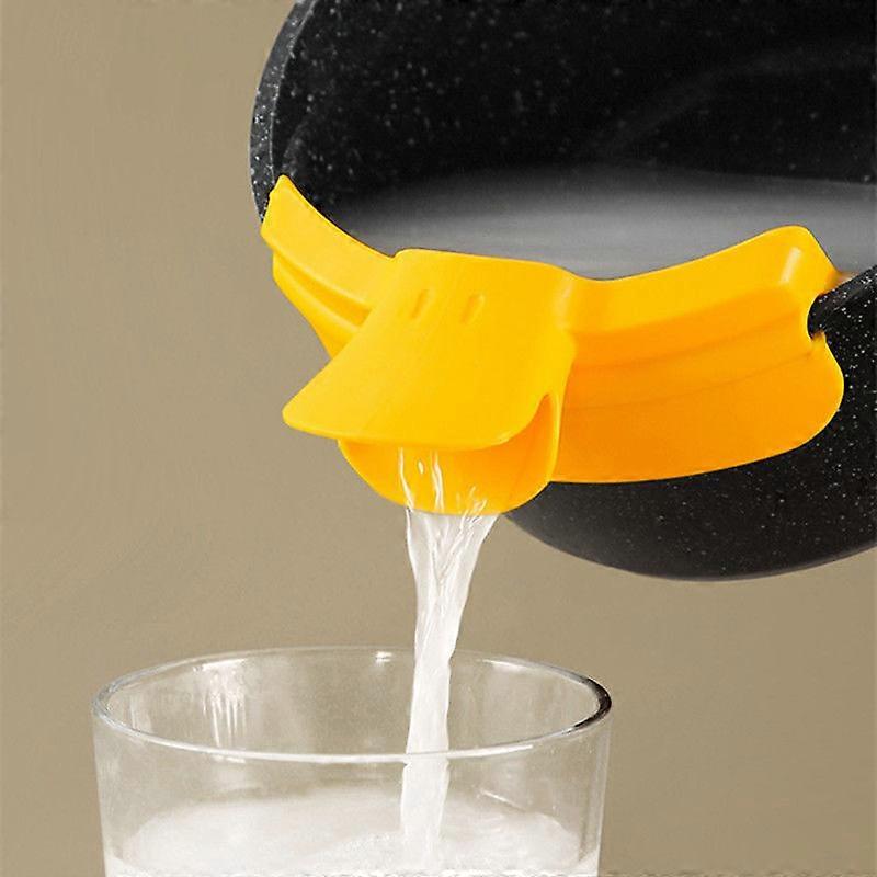 Amarillo Duckbill Jar Spill Proof Embudo Cocina Gadget