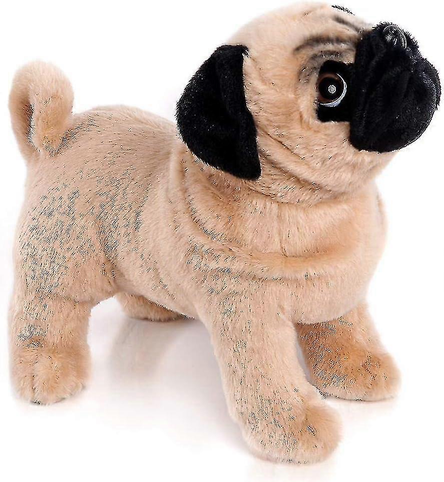12,5 polegadas marrom pug pelúcia animal