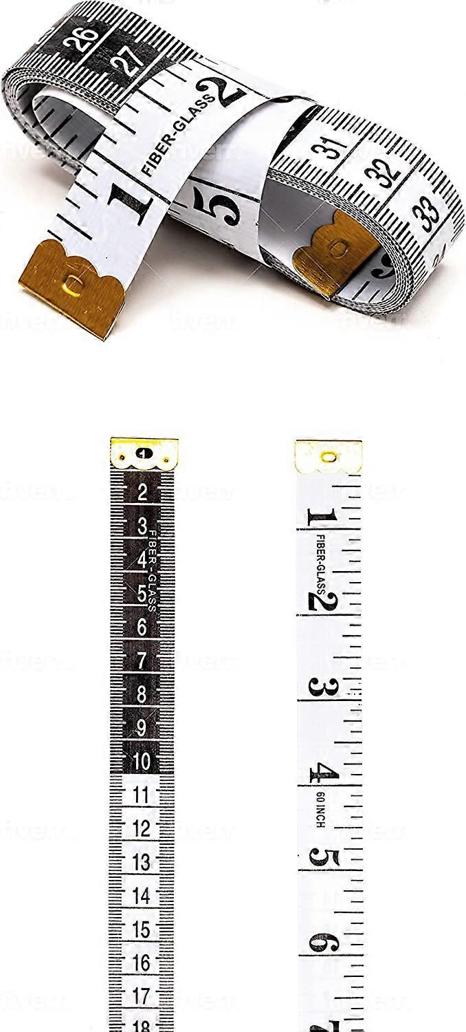 Fita Métrica Dupla Face Corpo Soft, 60 polegadas / 150 cm Branco e Preto