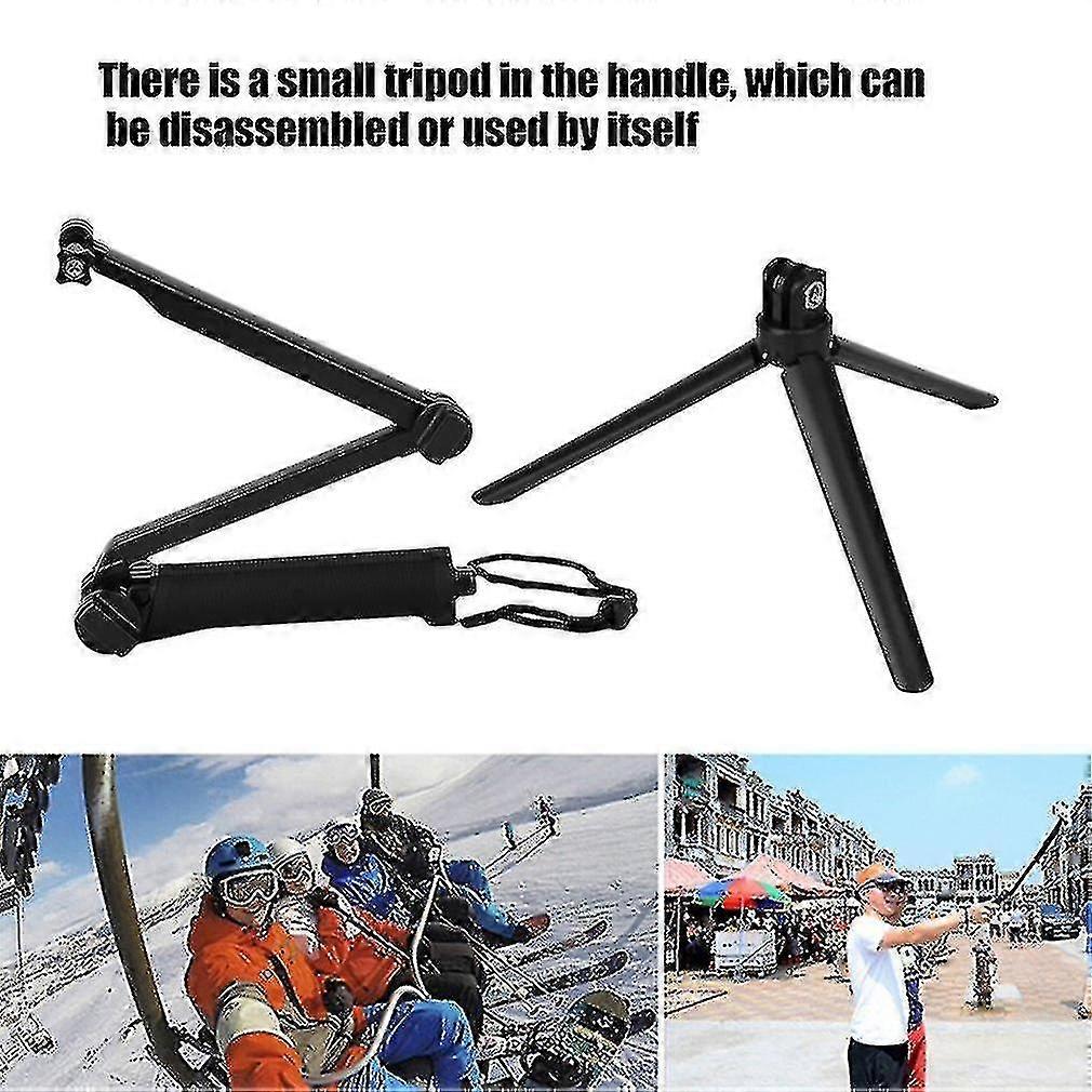 3 In 1 3-way Selfie Stick Adjustable Camera Mount Tripod For Gopro Hero