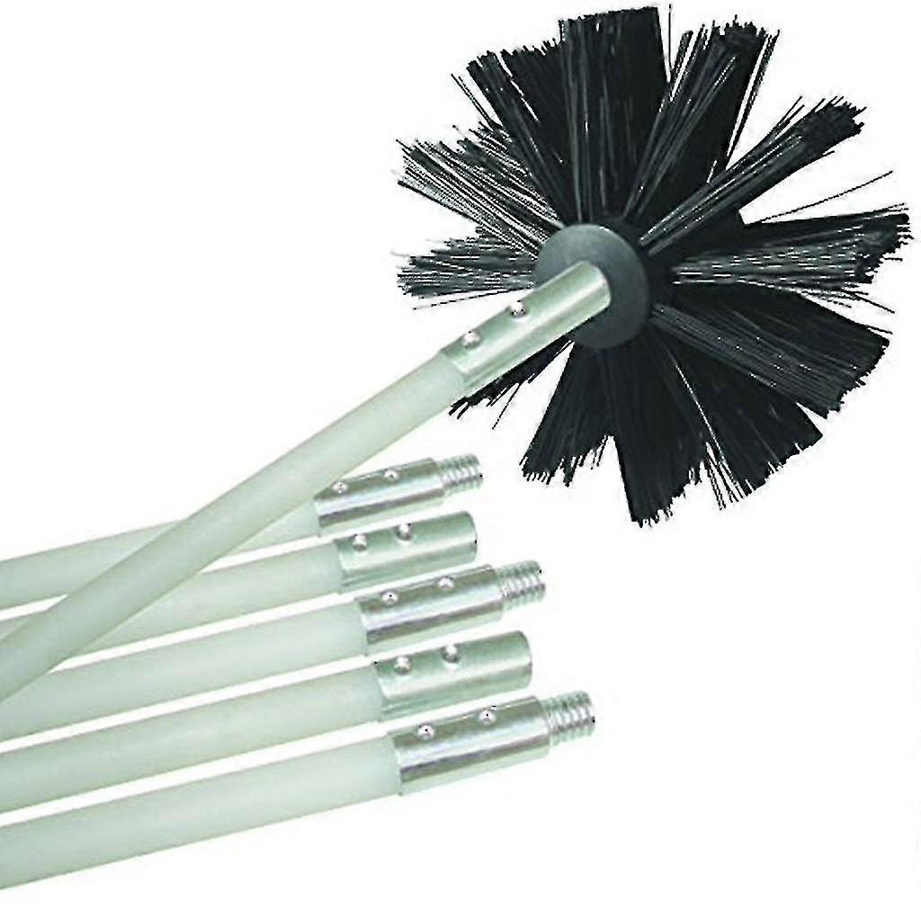 14Pcs Chimney Cleaning Brush Kit, Fireplace Cleaning Brush Kit, Dryer
