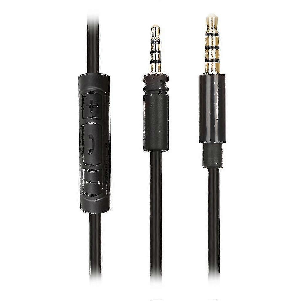 1.8m Audio Inline Cable for Sennheiser Momentum 2.0 with Volume Control and Microphone - Black