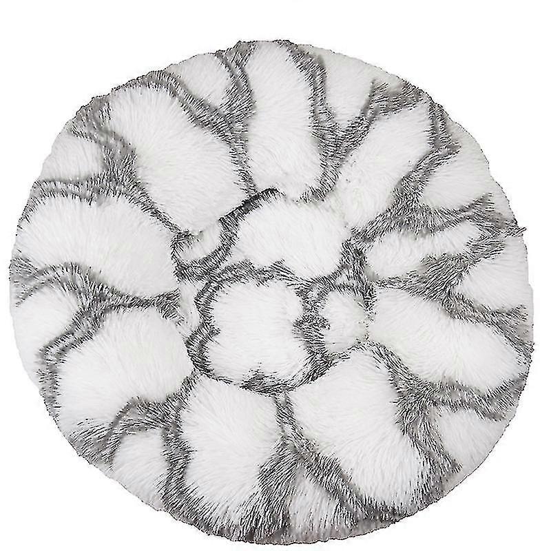 Round Soft Plush Pet Mattress Self Heating Bed