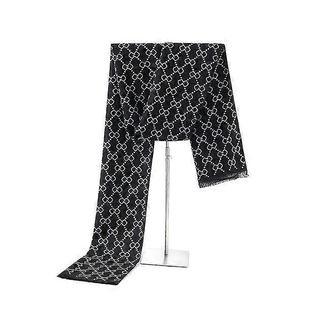 Lüks Klasik marka tasarımcısı Kış eşarp Rahat İş Boyun erkek Kaşmir Eşarplar Erkek Sıcak mektup Pamuk Şal Tippet