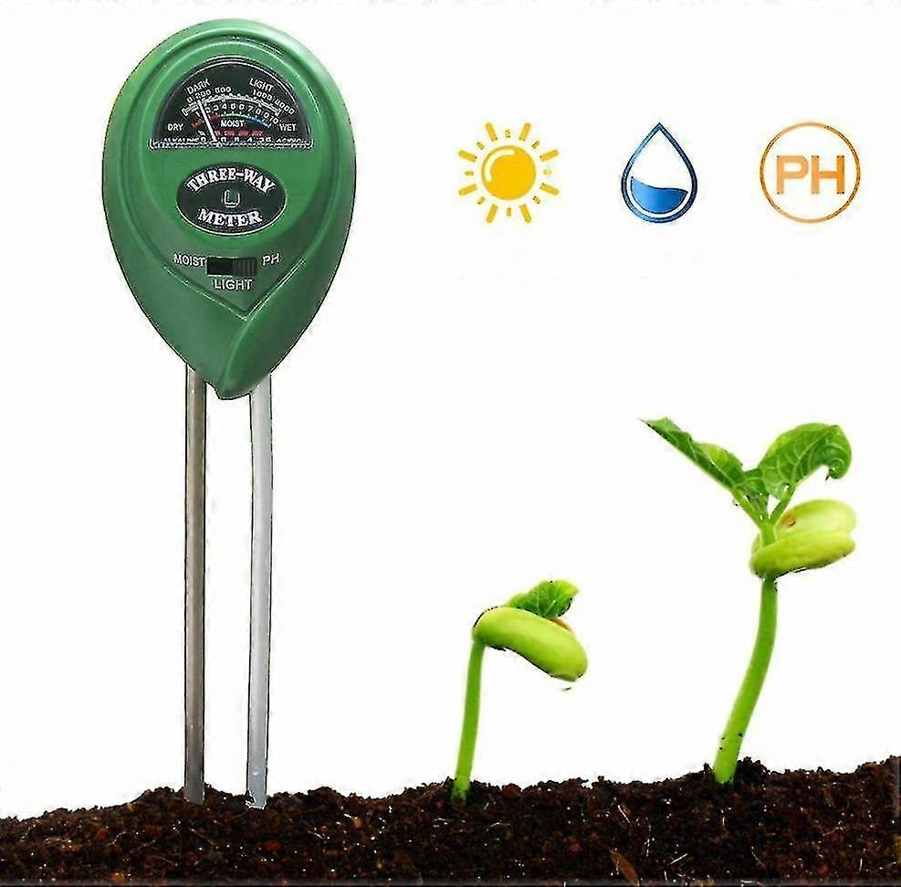 Soil Ph Meter Moisture Light Tester 3 In 1 Digital Soil Analyzer Detector Tool