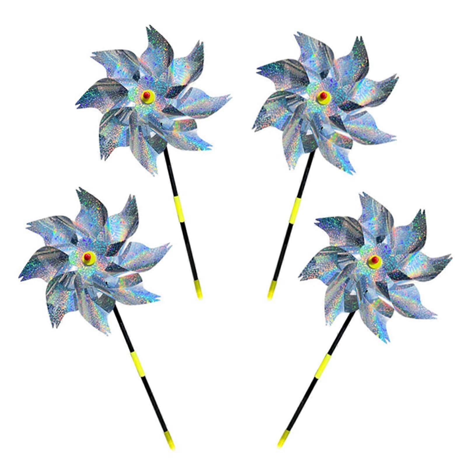 10 Pcs Bird Repellent Windmill,Windmills for Garden,High Reflective Bird Scarer Windmill,Bird Repellent