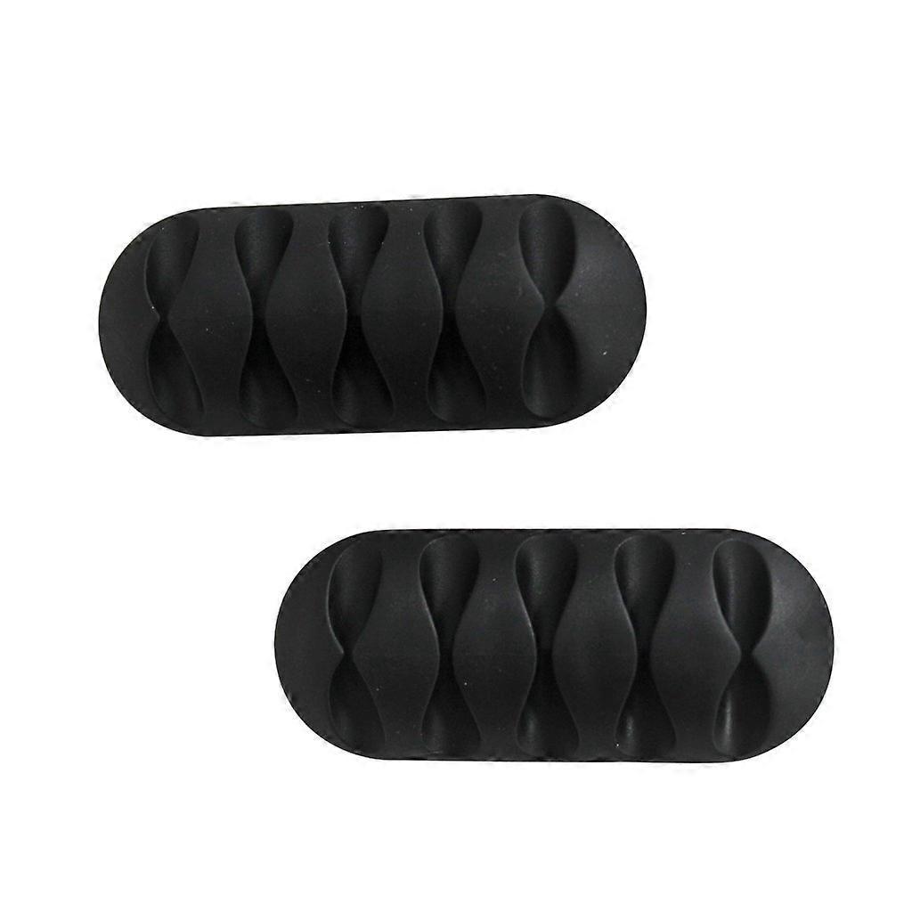 5 Slots Desktop Cable Clips Holders Multipurpose Cable Organizer 2PCS